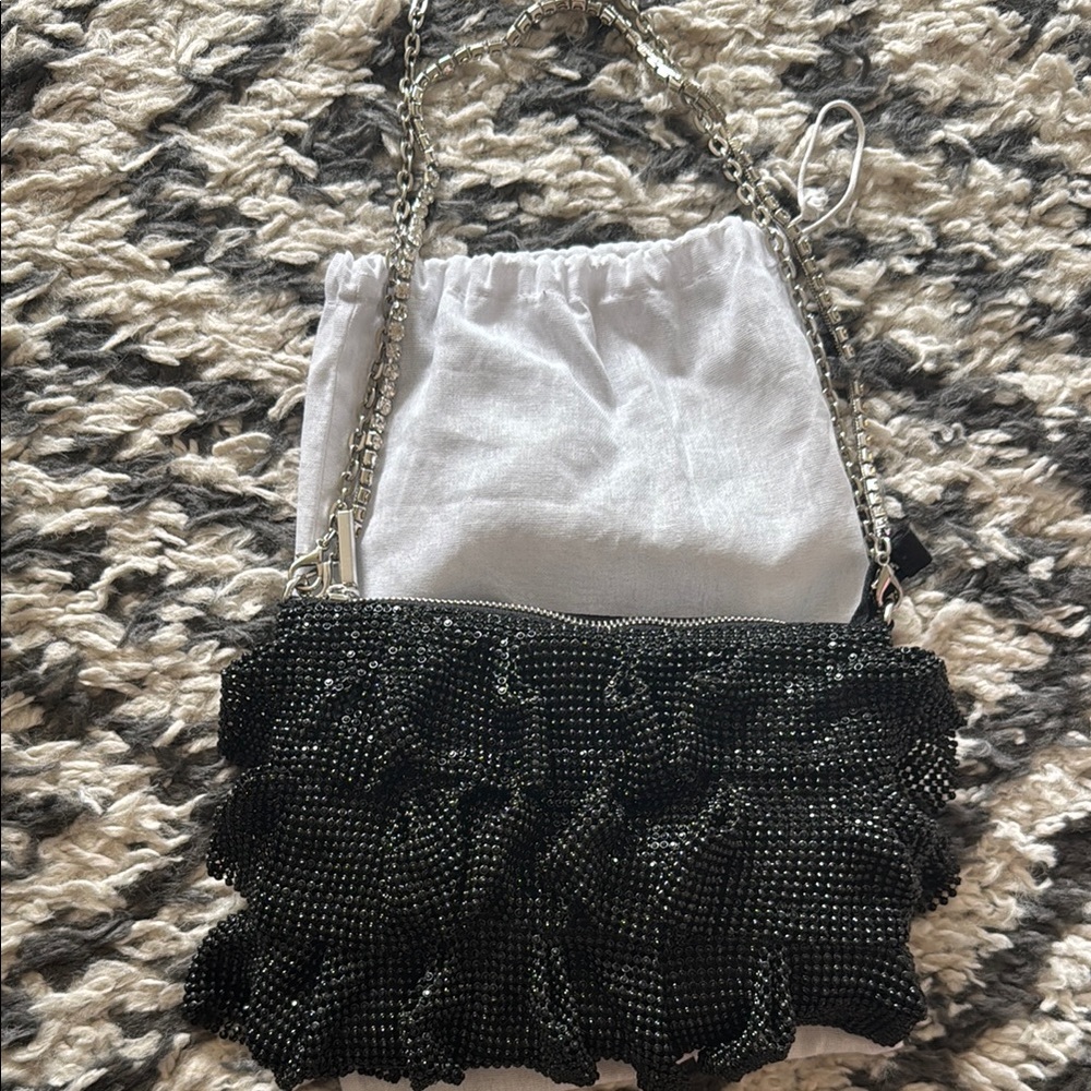 Black Beaded Evening Bag